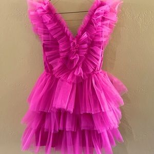 Mable organza ruffle party dress